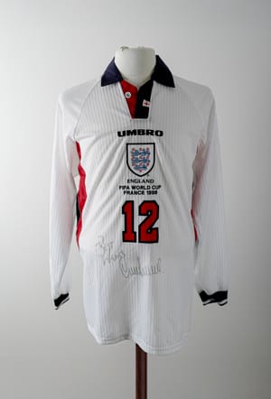 Neville Match Issued World Cup 1998 England Shirt