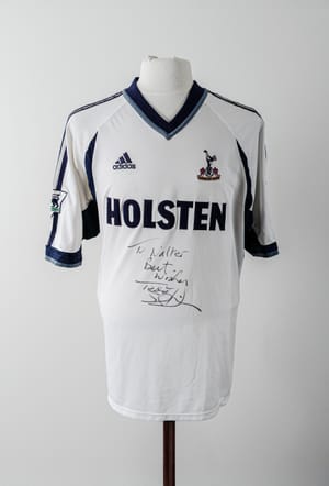 Teddy Sheringham Match Worn Tottenham Shirt